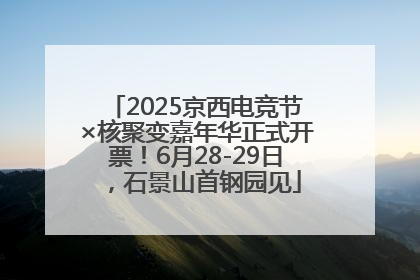 2025京西电竞节×核聚变嘉年华正式开票！6月28-29日，石景山首钢园见
